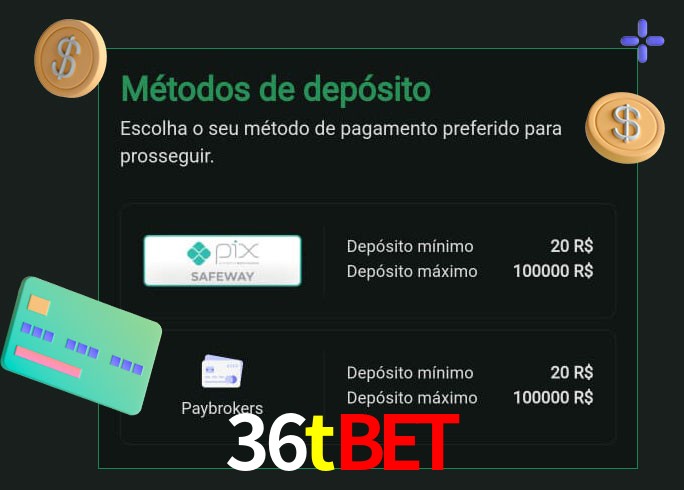 O cassino 36tbet oferece uma grande variedade de métodos de pagamento